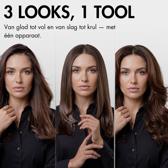 Sansbeauté® Blowout 3-in-1-Thermobürste 38 mm - Keramik-Wärmebürste - Multistyler - Airstyler - Lockenbürste - Haarbürste - Glättbürste - Wärmebürste - Volumen und Locken - Drehbares Kabel