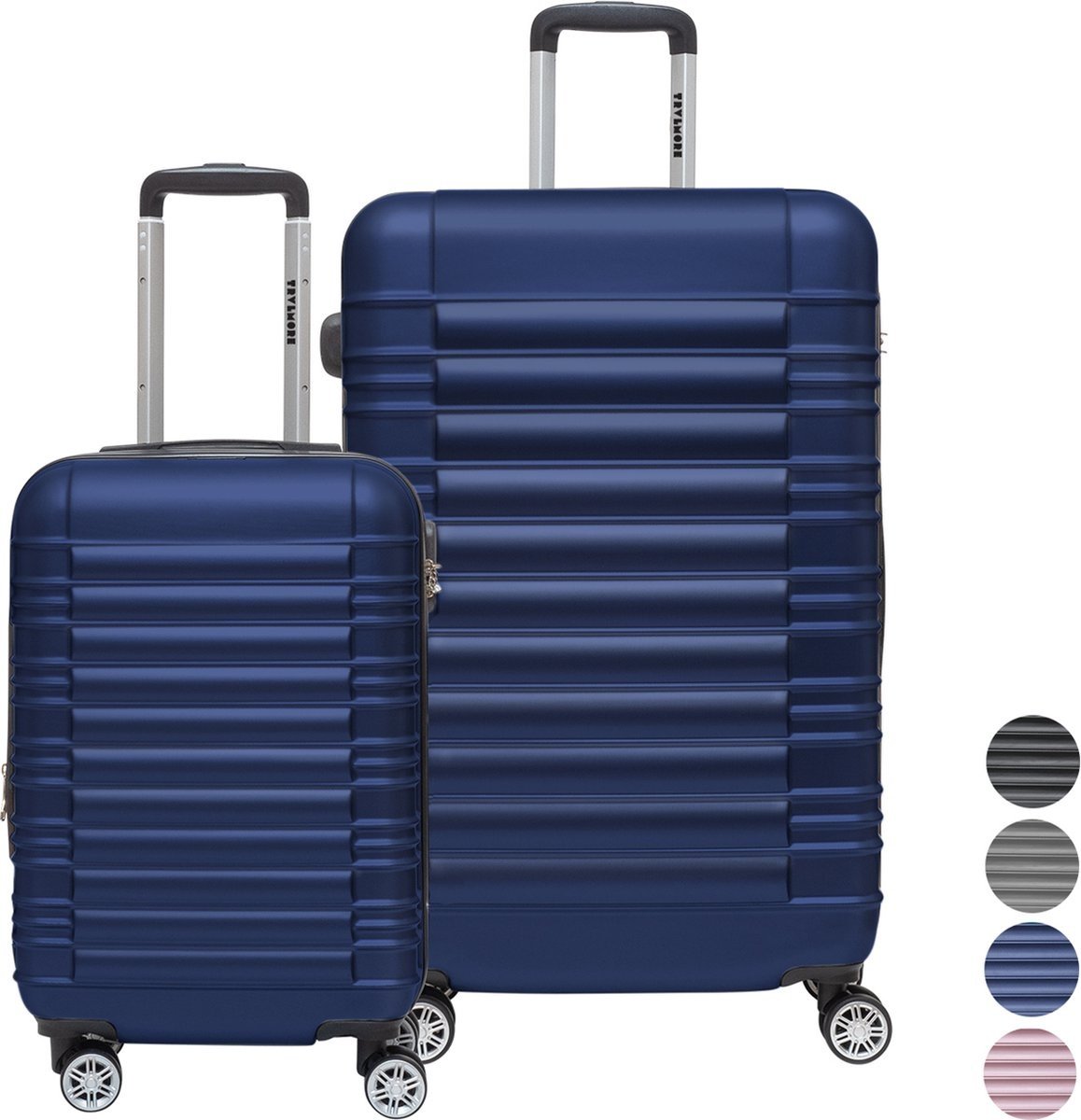 TRVLMORE - Kofferset - 2 Stück - 38L (Handgepäck) + 110L - Dunkelblau
