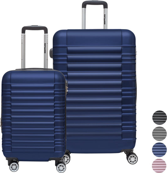 TRVLMORE - Kofferset - 2 Stück - 38L (Handgepäck) + 110L - Dunkelblau