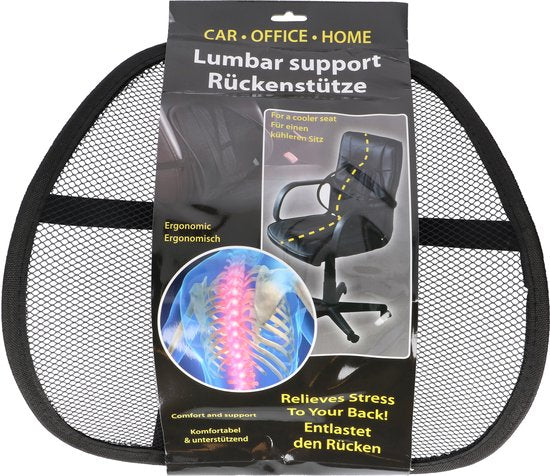 Lifetime - Ergonomische Rückenlehne - 39x39cm - Schwarz