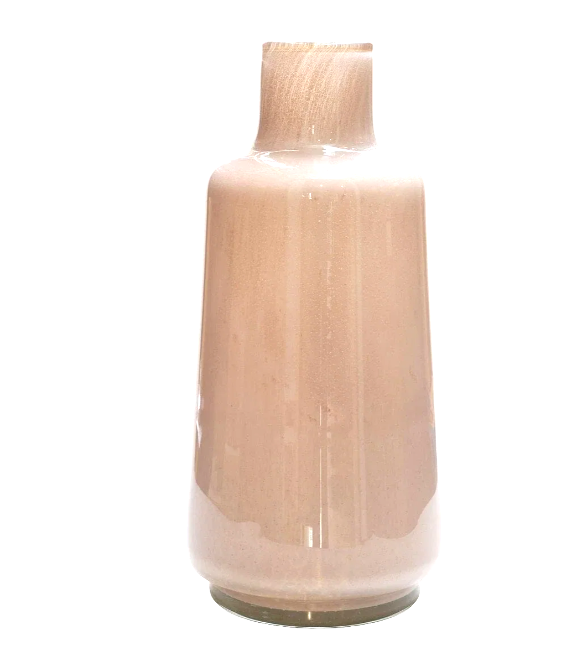 Vase „The World Jana Elite“ – Elfenbeinbeige – Handgefertigtes dickes Glas – Ø 18 x 35 cm