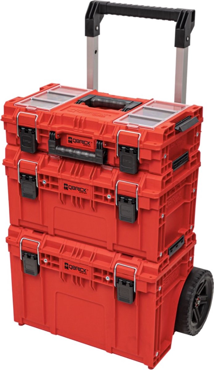 Qbrick System PRIME Set 1 RED Ultra HD – Modularer Werkzeugwagen mit Toolbox 150 und 250 Vario – 3-teilig