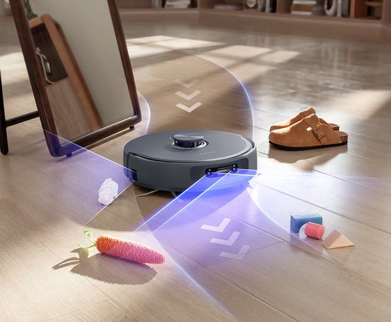 Narwal Freo Z10 Ultra Roboterstaubsauger mit selbstentleerender Ladestation, 18.000 Pa Saugkraft, AI Vision, DirtSense-Technologie, verfilzungsfreie Bürste, Heißwasserreinigung bei 45–75 °C, LDS-Navigation, 8N-Wischfunktion, grau