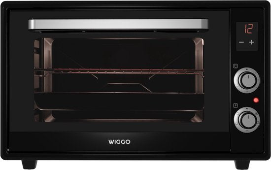 Wiggo WMO-E657(B) – Freistehender Mini-Backofen – elektrisch – 60 cm – 65 Liter – 2000 W – 5 Jahre Garantie – schwarz