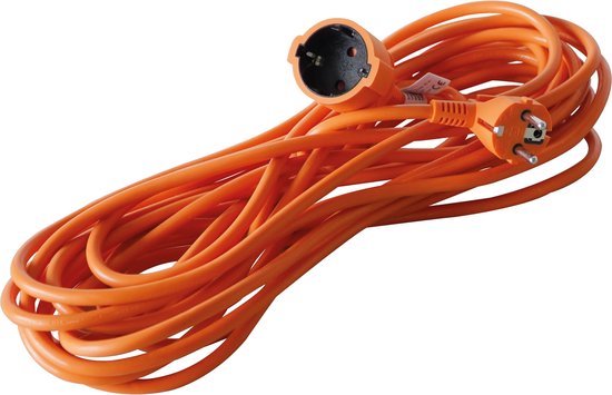 BRASQ Verlängerungskabel 10 Meter Orange – Verlängerungskabel mit Schutzleiter – Verlängerungskabel für den Innenbereich