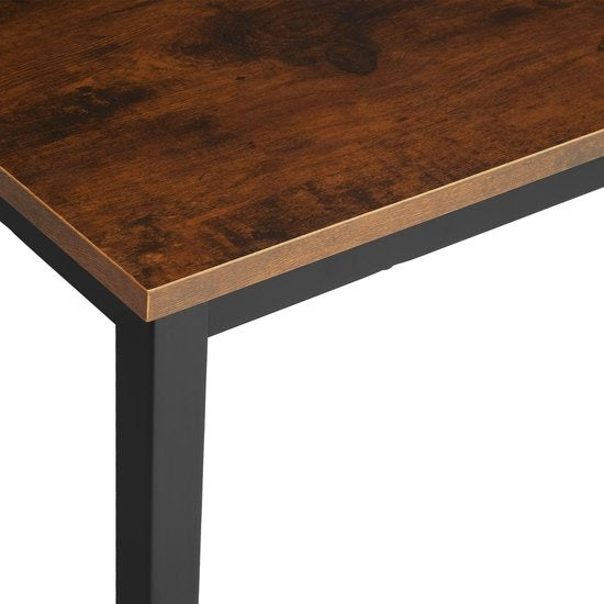 tectake - Bureau "Vanport" industrieel donkerbruin - 120 x 60 x 75,5 cm - 404419
