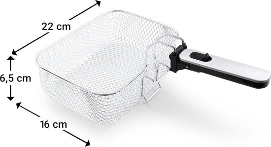 Tomado TDF2501B - Fritteuse - 2,5 Liter - Anti-Geruchsfilter - Kunststoff-Fritteuse - PFAS-frei - Schwarz