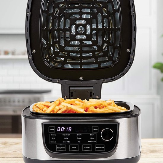 Power XL Multicooker – 12-in-1-Kochgerät mit AirFryer-Funktion – zum Frittieren, Kochen, Braten und als Elektrogrill – Versandhandelsausgabe