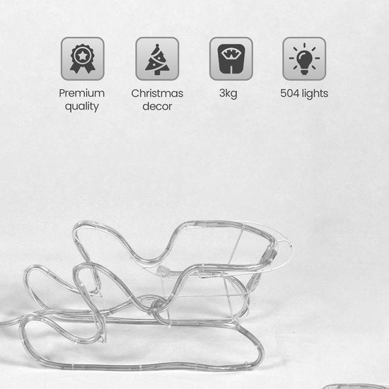 Westfalia Außenbeleuchtung - Rentier mit Schlitten - Warmweiß