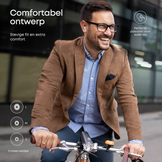 SoundFront Pro Wireless Earbuds - Bluetooth Kopfhörer - Earpods - Geeignet für Apple & Android - Weiß