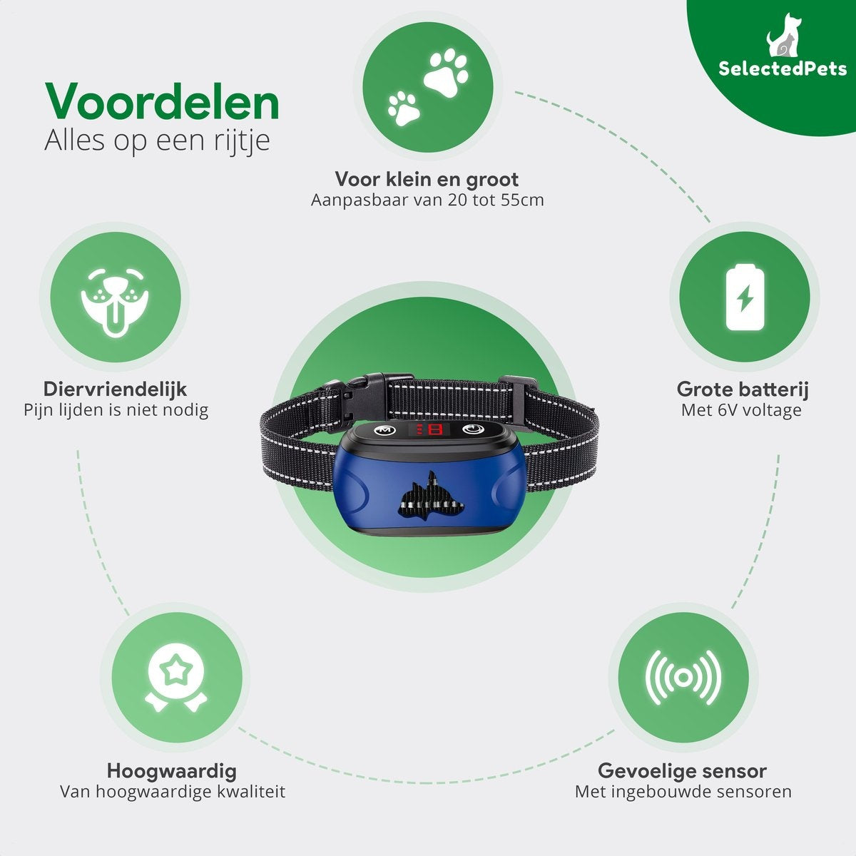 Anti-Bell-Halsband - Bellen-Halsband für Hunde - Bellen-Halsband großer und kleiner Hund - Automatische Bellen-Erkennung einstellbar auf Ihren Hund
