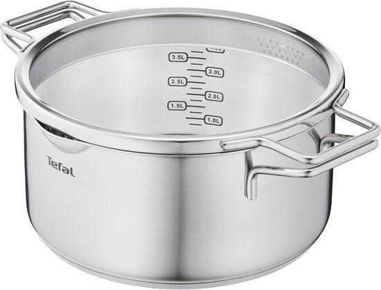 Tefal Nordica – Pfannenset – 3-teilig – Induktion – Edelstahl – Für alle Herdarten geeignet