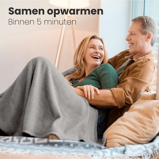 Auronic Electric Blanket - Wärmedecke - 9 Wärmestufen - 2 Personen - 200x150 - Light Grey
