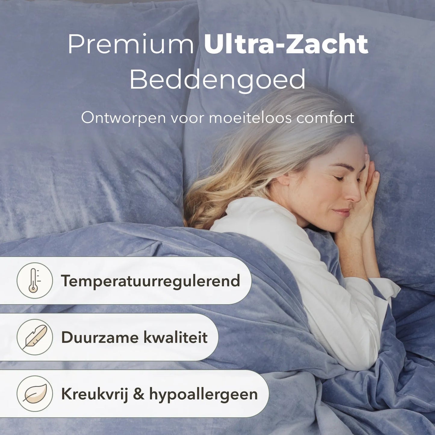 Sjumo Spannbetttuch - Seidenglatt - 160 x 200 / 210cm - Faded Blue