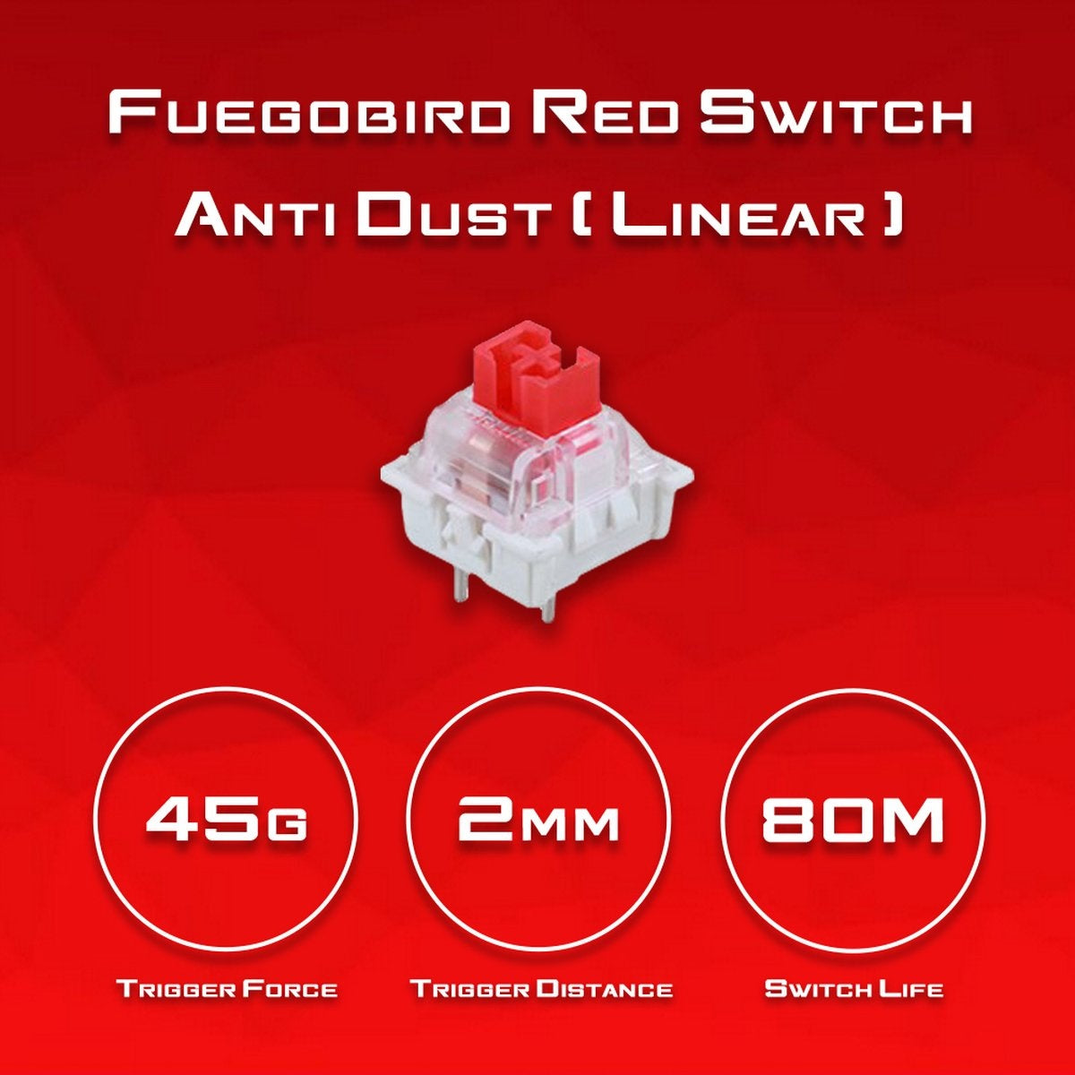 Fuegobird K3 Mechanische Gaming-Tastatur - 100Tasten - Roter Schalter - QWERTY - Mechanische RGB-Hintergrundbeleuchtung - Weiß/Grün