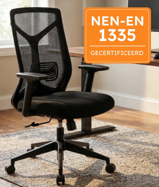Roveo Ergonomischer Bürostuhl – Office-Gaming-Stuhl – Gaming-Stuhl für Erwachsene – Gaming-Stuhl – Schwarz