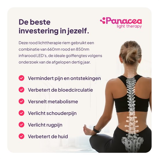 TheraFlex Infrarotlampe Infrarotgürtel Rückenband Rotlichttherapie - Muskeln & Gelenke - Schmerzen im unteren Rücken