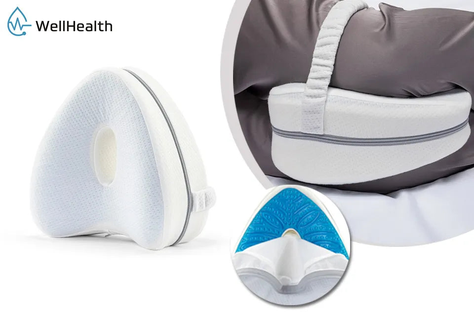 Wellhealth Memory Foam Side Sleeper 2.0 – ergonomisches Kniekissen – für eine bessere Schlafhaltung