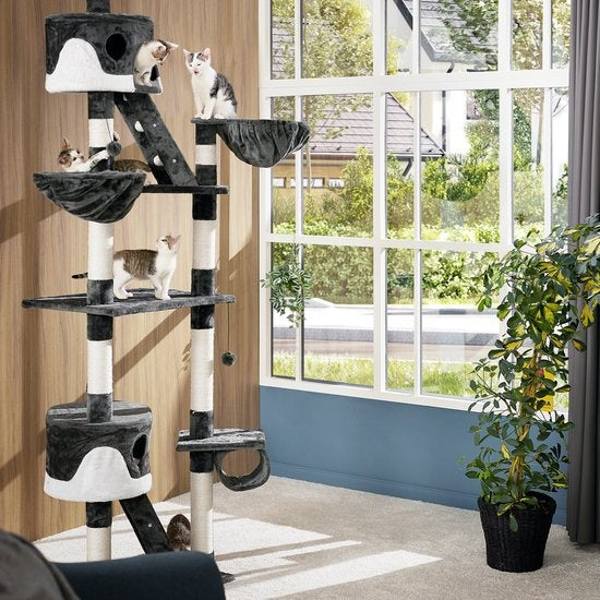 tectake 401641 Kratzbaum - Grau - 260 cm