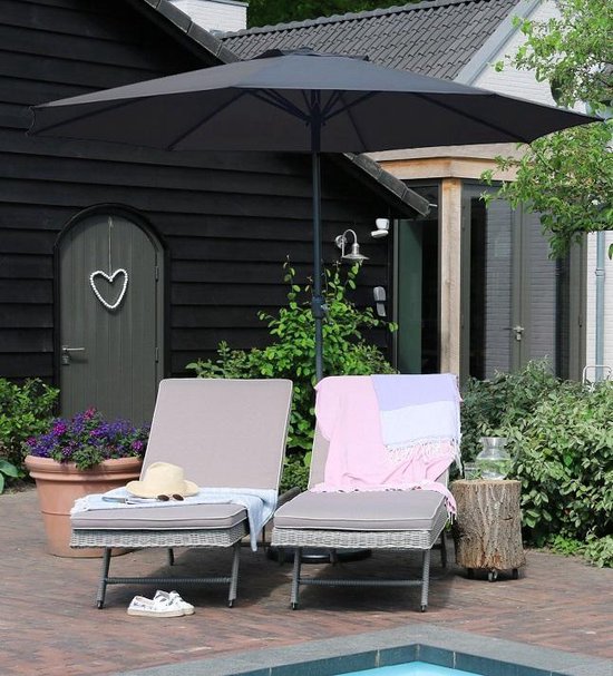 PimXL Luxe Sonnenschirm - Ø300cm - Anthrazit