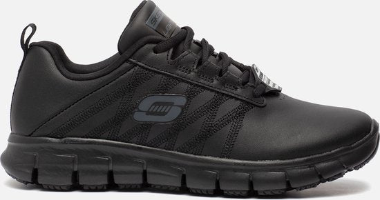 Skechers Work Relaxed Fit Sneaker, schwarz, Leder – Damen