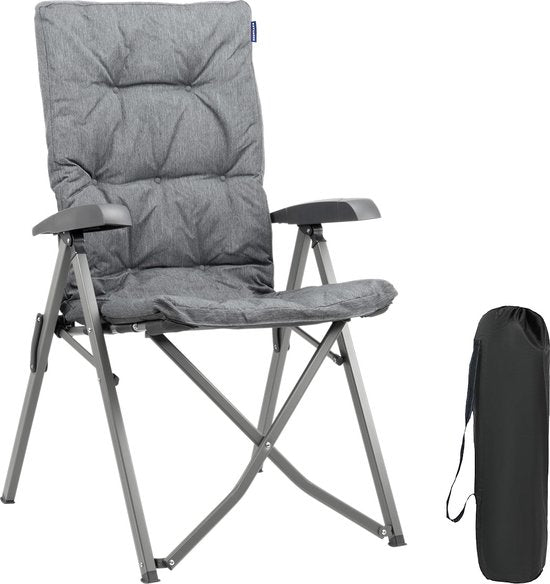 TRVLMORE - Campingstuhl - Inklusive Tragetasche - 150 kg Tragfähigkeit - Grau