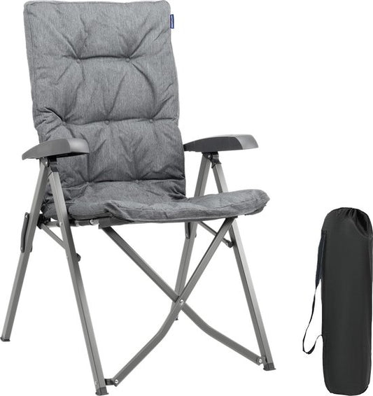 TRVLMORE - Campingstuhl - Inklusive Tragetasche - 150 kg Tragfähigkeit - Grau