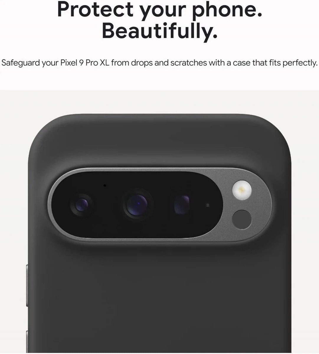 Google Pixel 9 Pro XL Rückseite Abdeckung Fall - Durable Silikon - stoßfest - schwarz