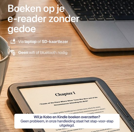 Relore E-Reader mit 6-Zoll-Touchscreen – Speicherplatz für über 1000 E-Books – Ersatz für Kobo Clara, Kindle und Pocketbook