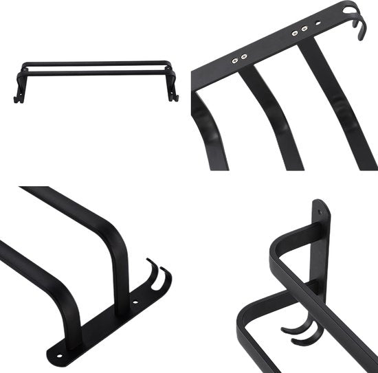 Happy Goods - Handtuchhalter - 3-armig - Badezimmer - Handtuchhalter - Schwarz - Duschregal - Handtuchhalter - Handtuchhalter Badezimmer