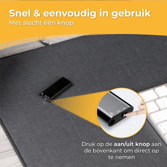 Nuvance - Lauschangriff - Mini-Lauschangriff - Sprachaufzeichnung digital - Spionage-Recorder - Diktiergerät - Lauschangriff Aufnahme