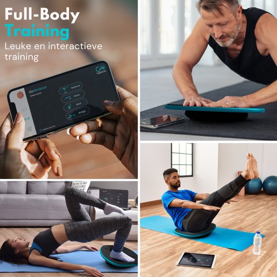 GoBalance Sport – Balance Board – Elektrisches Balance-Board – Gleichgewichtstrainer – Wackelkissen inklusive Spielen – Balance-Kissen – inklusive App