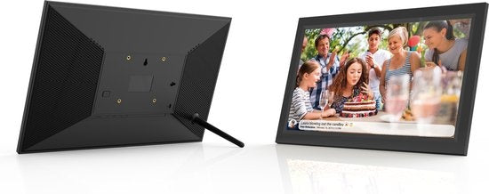 Denver Digitaler Fotorahmen XL - Full HD - Frameo App - IPS-Touchscreen - 16GB - 15,6-Zoll - Schwarz