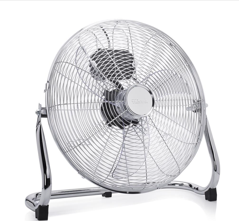 Tristar PD-3897 Metall-Boxventilator 40 cm – Metallic-Silber – 3 Geschwindigkeitsstufen