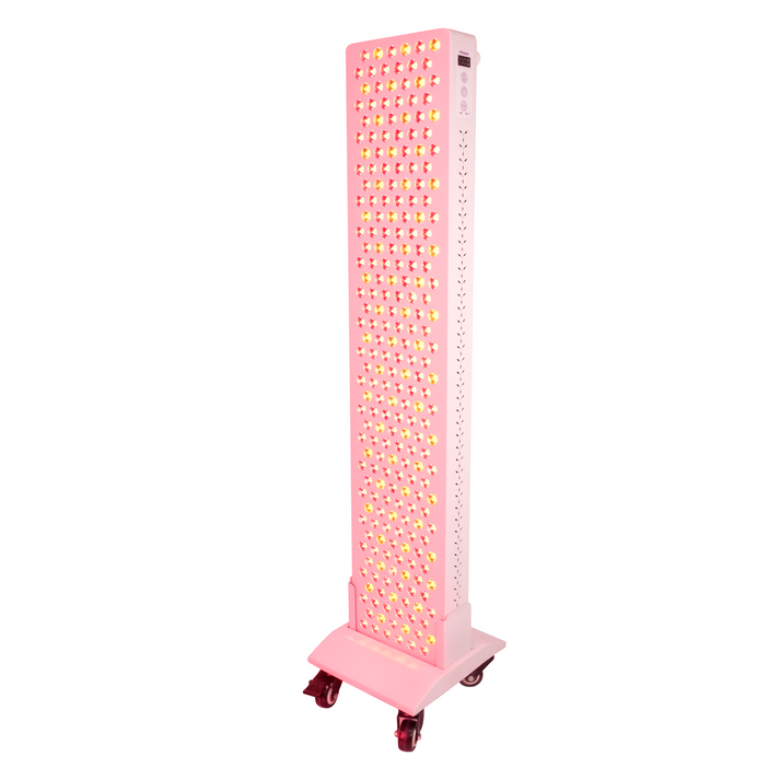 ATP Optimum Bodenstativ mit Rollen für die Rotlichttherapie - mobil und stabil - weiß - 60 × 60 × 180 cm