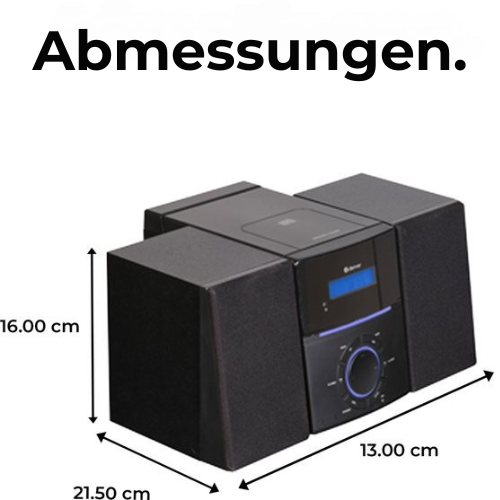 Denver Stereo-Set - FM Radio - CD Player - Radiowecker - 30 Voreinstellungen - AUX - Schwarz