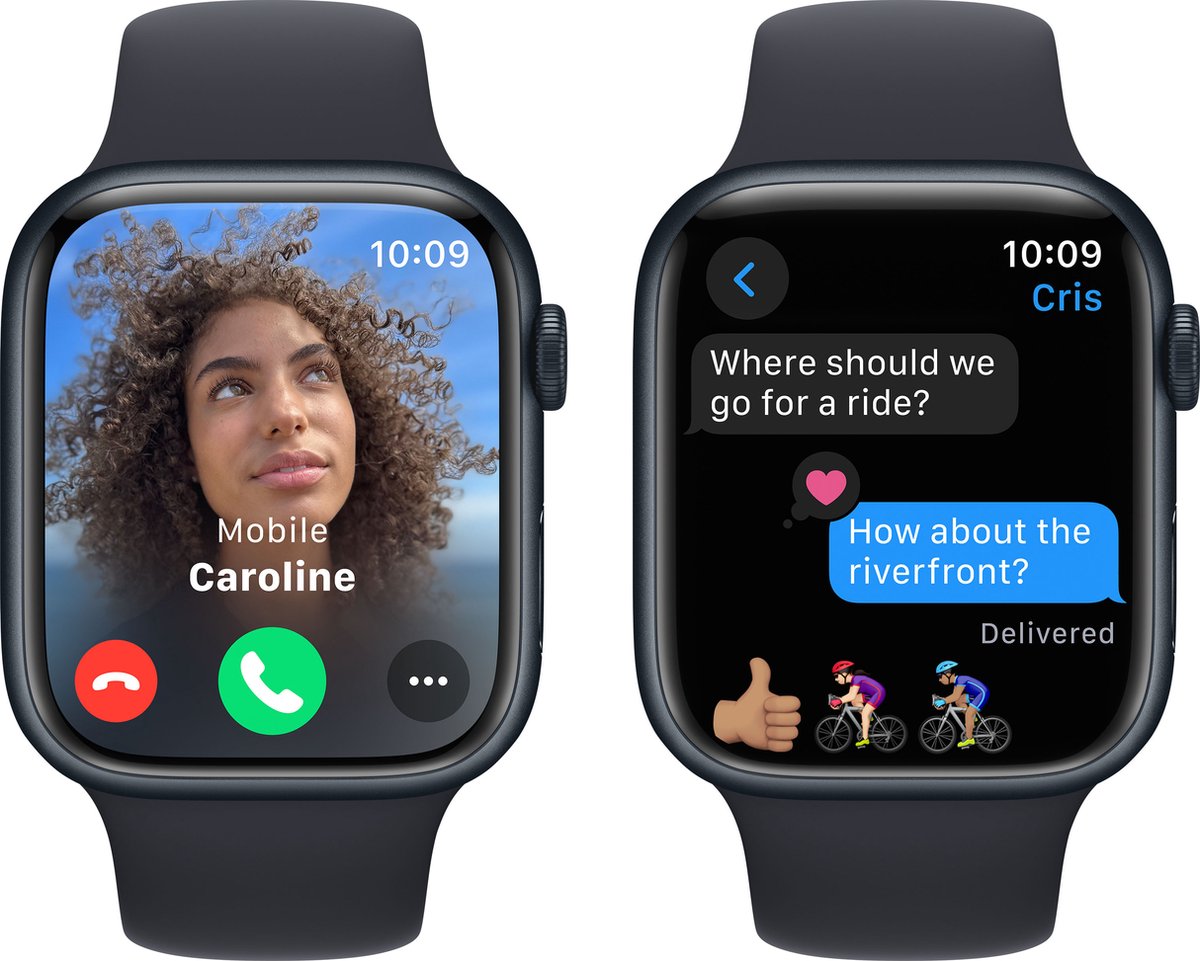 Apple Watch Series 9 - 45mm - Mitternachts-Aluminiumgehäuse mit Mitternachts-Sportband - M/L