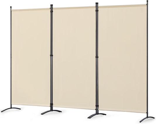 Angel Living Paravent - 3 Platten - faltbar - 243 x 180 cm - beige