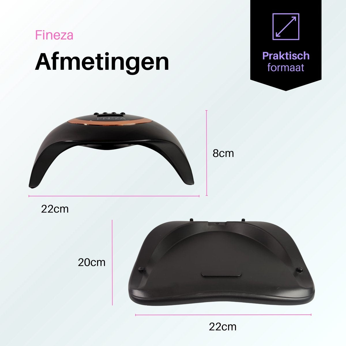Fineza UV-Lampe Gel-Nägel - Nageltrockner LED-Lampe Nägel - Gellack Nageltrockner - Nagellampe - Schwarz