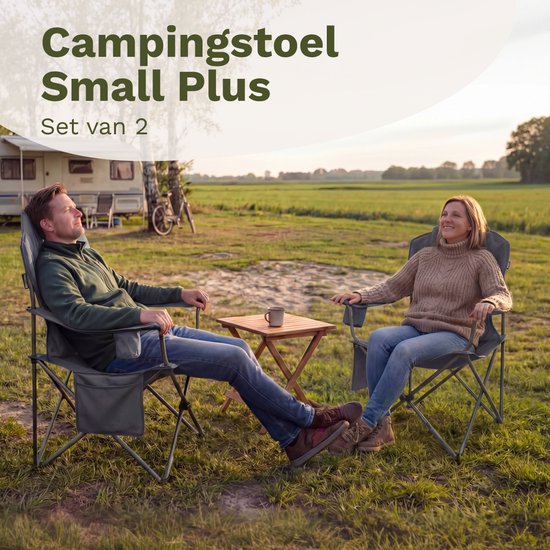 TRVLMORE Campingstühle XXL - klappbar - 2er-Pack - 160KG Tragkraft - Inkl. Tragetasche - Klappstuhl - Angelstuhl - Campingstuhl - Klappstuhl - Grau