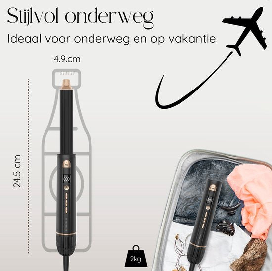 Sansbeauté® 8-in-1 Airstyler mit Diffusor - Haarwickel - Multistyler - Fönbürste Kurzes Haar - Dupe - Haarstyler - Haartrockner - Wärmebürste - Lockenbürste - Lockenstab - Stylingbürste - Coldshot