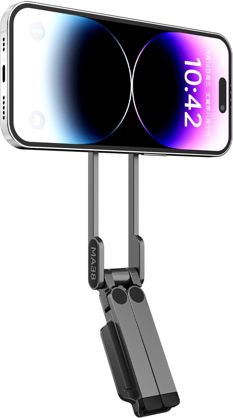 Ulanzi MA38 MagLock Handy-Fotostativ – MagSafe-Griff und Stativ – mit 2 Blitzschuhhalterungen – Aluminium