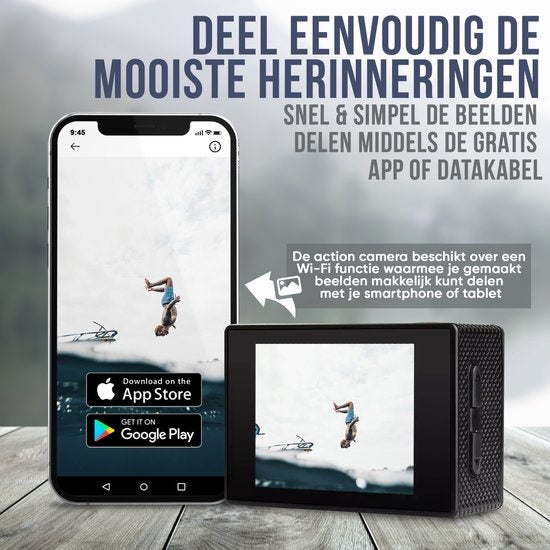 Strex Action Kamera 4K 16MP - 60FPS / 30M Wasserdicht / WiFi - Inklusive Zubehör - Action Kamera - Unterwasserkamera