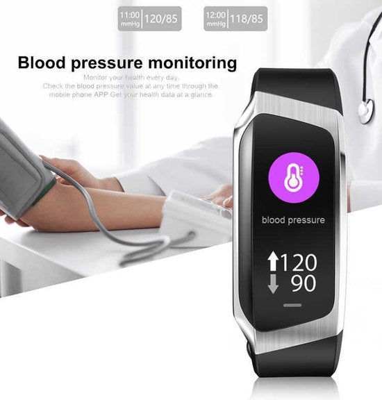 Schrittzähler - Luxus - Activity Tracker - Herzfrequenzmesser - Blutdruckmesser - Smartwatch - Bluetooth - Uhr - Herren - Damen