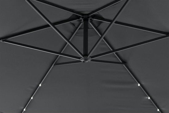 Sonnenschirm Brasilien - 3,5 m - Inkl. LED - Dunkelgrau