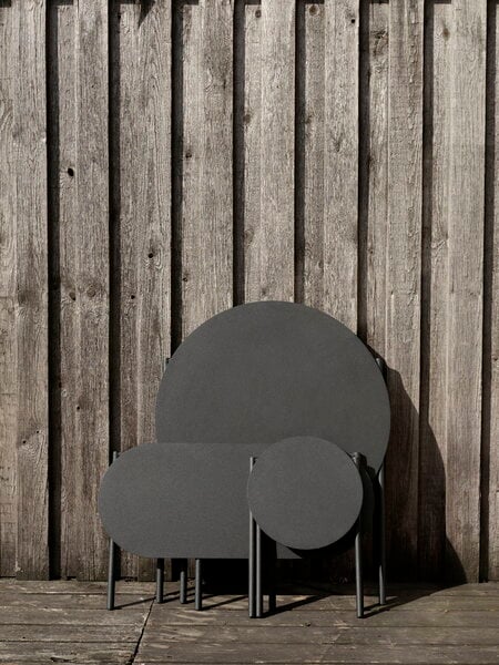 Zone Denmark Disc Beistelltisch – zusammenklappbar – schwarz – Ø 70 x 72 cm