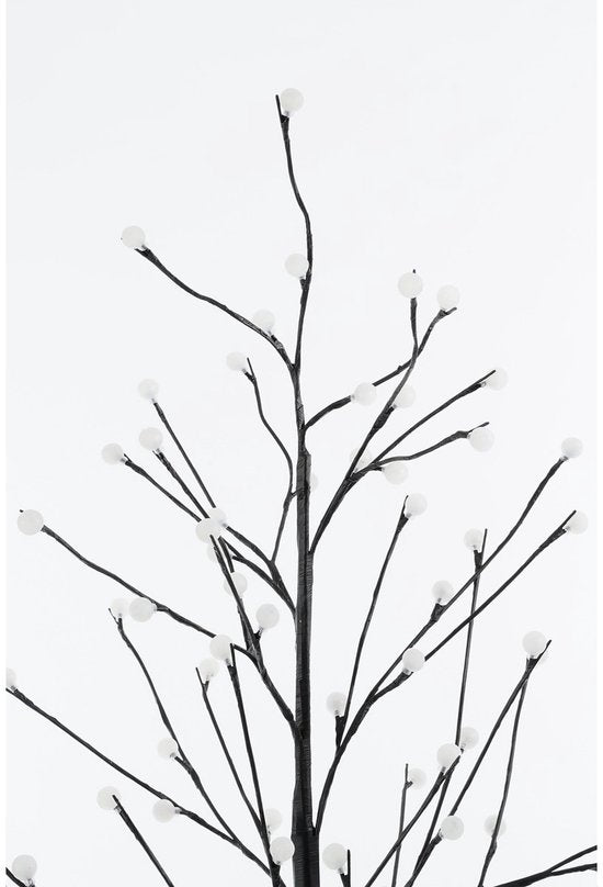 Luca Lighting Baum mit klassischer weißer LED-Beleuchtung – H 150 x Ø 80 cm – Metall – Schwarz