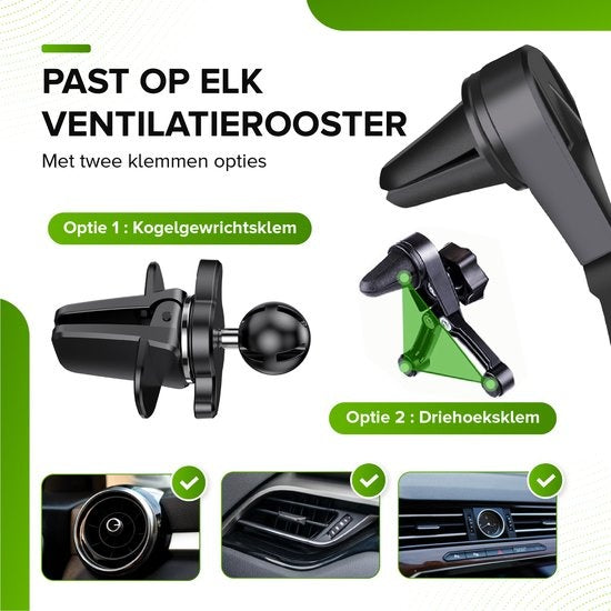 iSetchi Telefonhalterung - Auto - Extra starker Saugnapf - 3-in-1