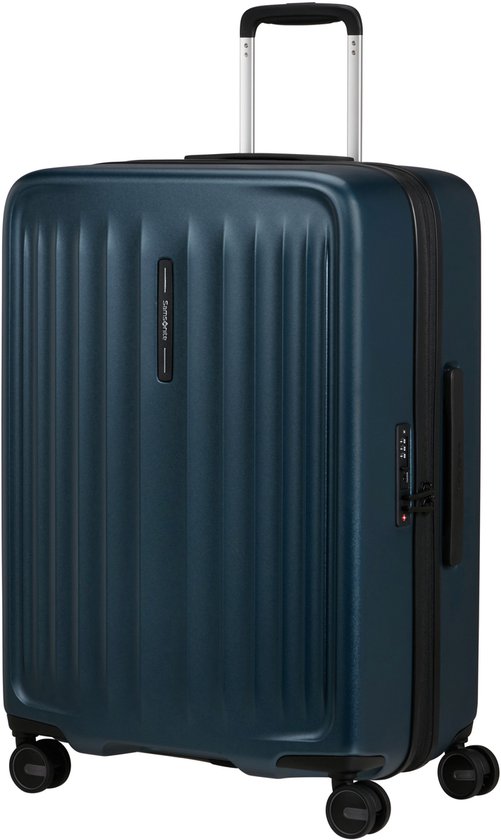 Samsonite Fyrm Spinner – Erweiterbarer Reisekoffer – Maße 67 x 24 cm – Steel Blue