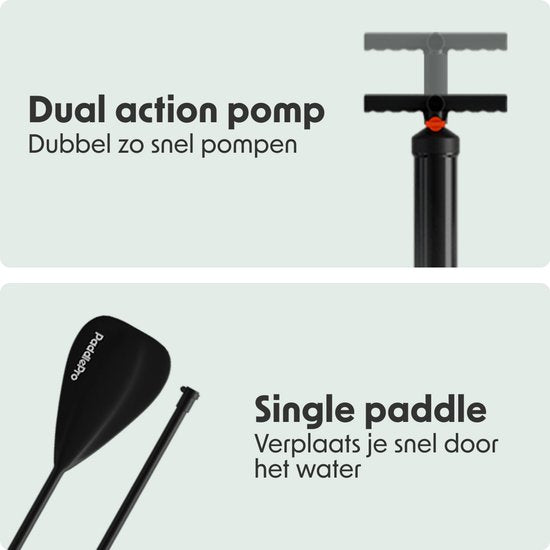 LifeGoods SUP Board All-round Compact - mit Sitz - 100 KG Tragfähigkeit - 300 x 76 cm - Aufblasbar - Komplettes SUP Paket - Blau